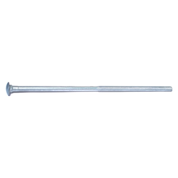 Midwest Fastener Carriage Bolt, Square Neck, 16 (Coarse), 12 in L, Steel, Hot Dipped Galvanized, 50 PK 05517 - main